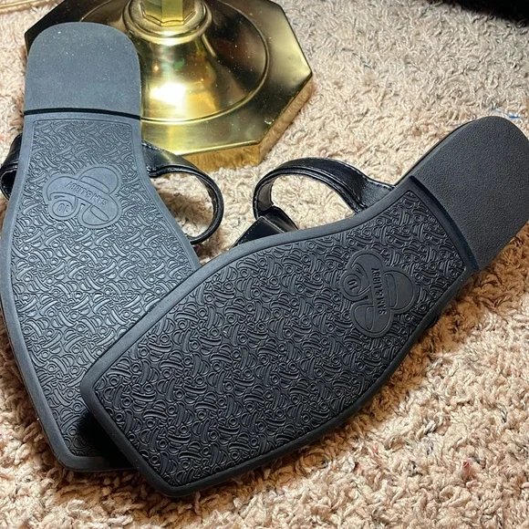 NWOT SAM & LIBBY TIA BOW BLK SLIDE SQ TOE SZ 10 cushion insoles Great Condition - Picture 4 of 11